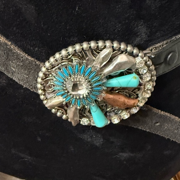 Accessories - Turquoise and Silver Belt Buckle